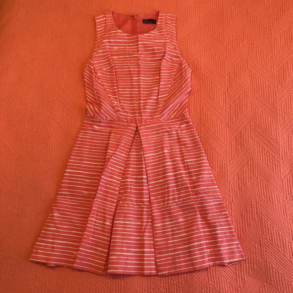 Pink striped summer dress